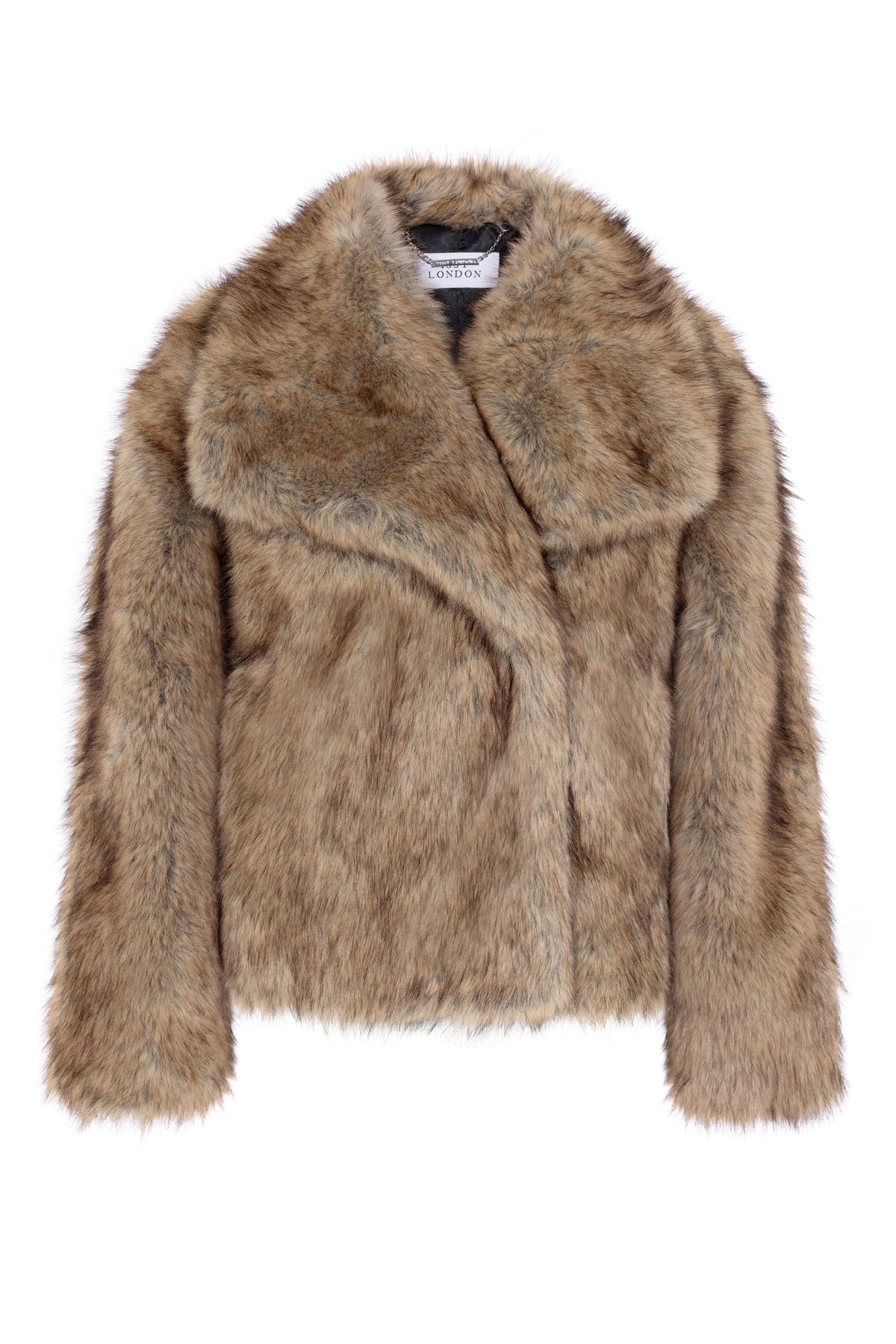 Sienna tipped wide lapel Vegan Jacket