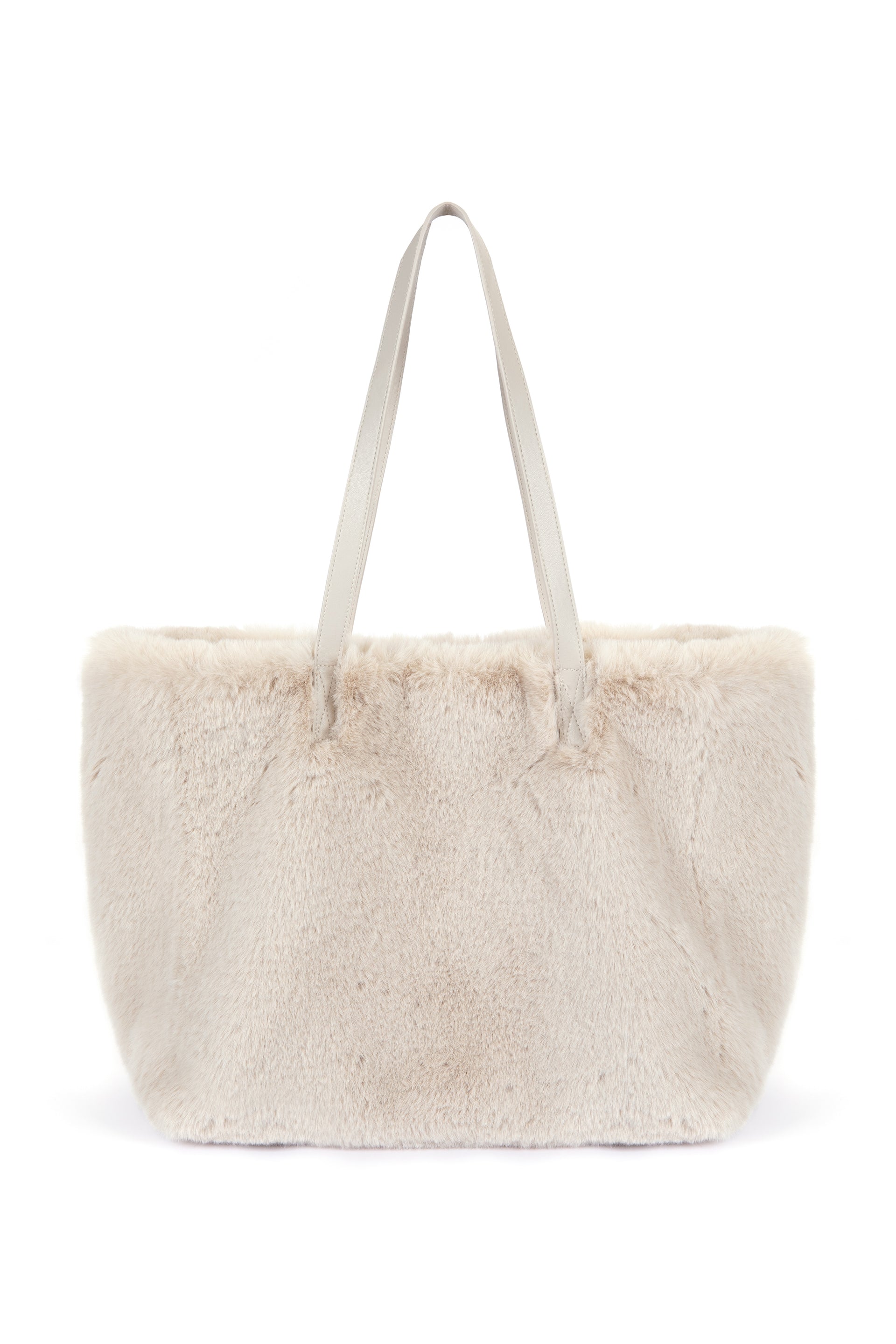 Claudette Faux Fur Tote bag Chalk