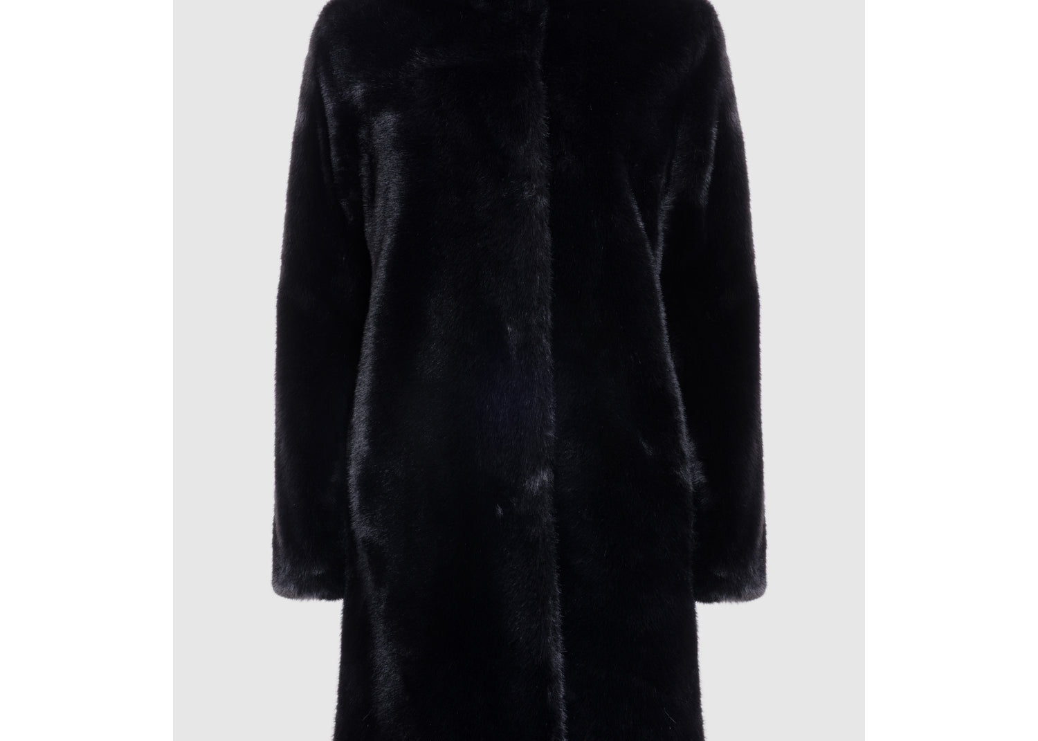 Millie Luxe Faux Fur Coat Black