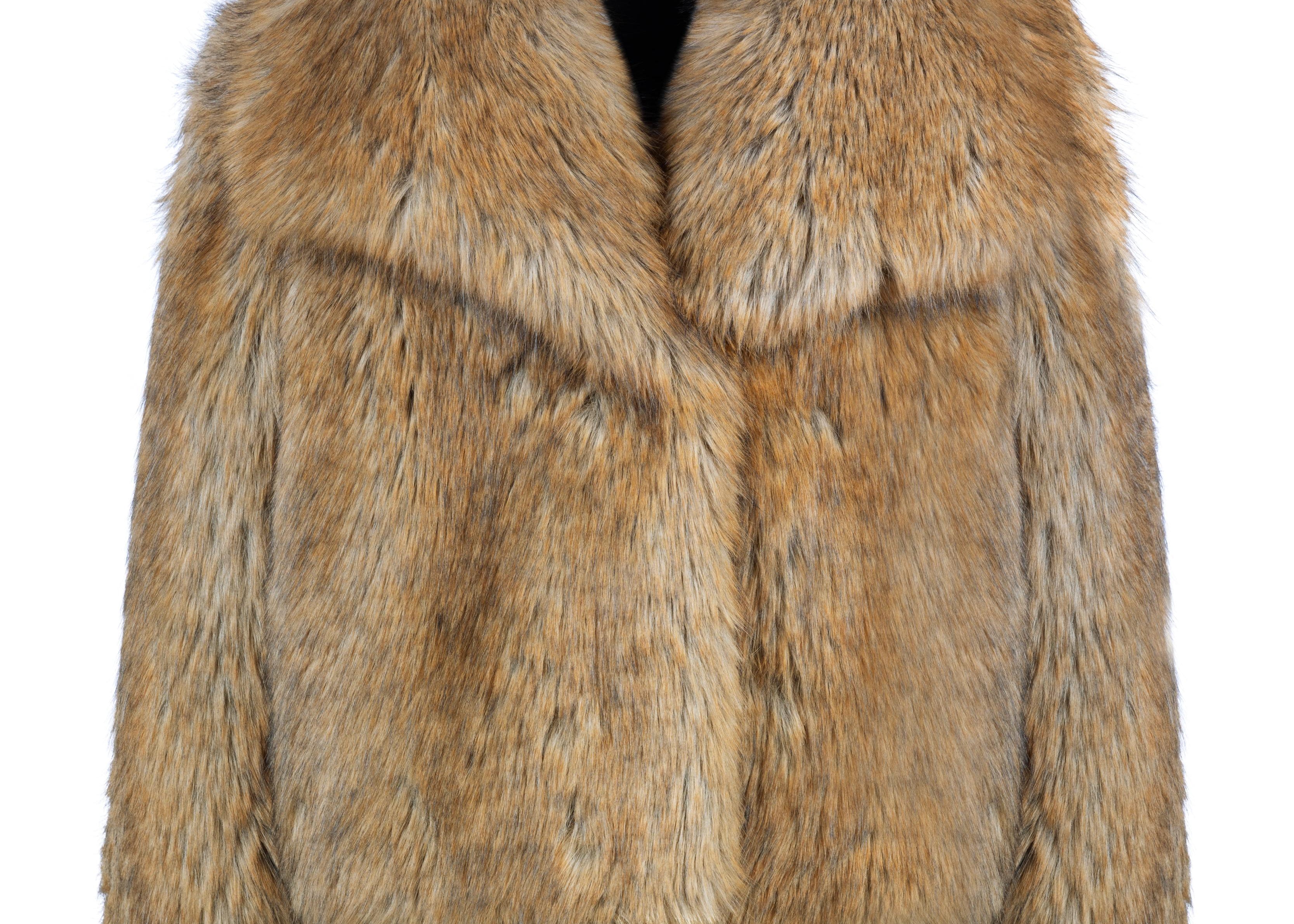 Chloe Jacket Vegan Luxe Faux Fur Sable Brown