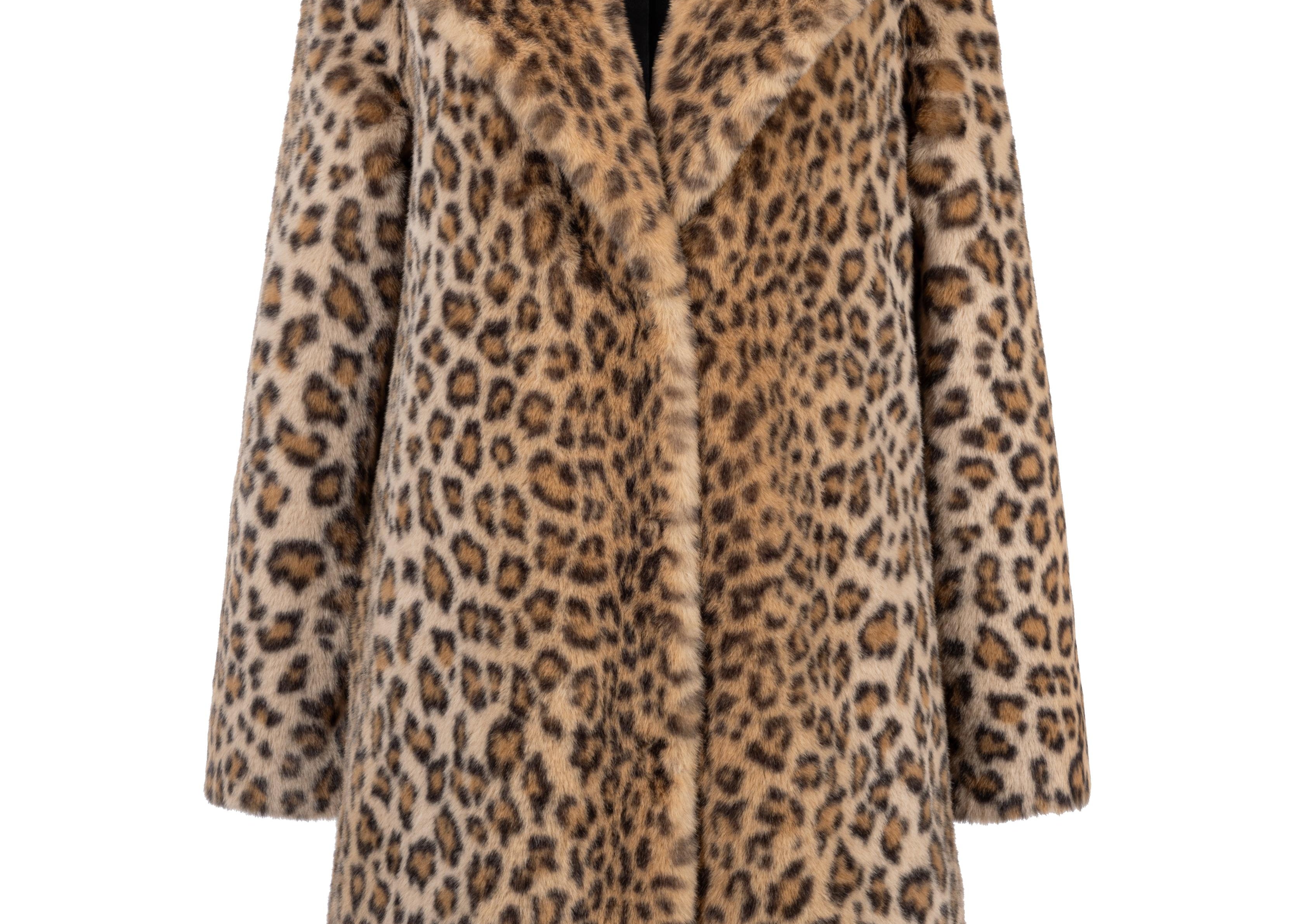 Loretta Luxe Faux Fur Coat Leopard