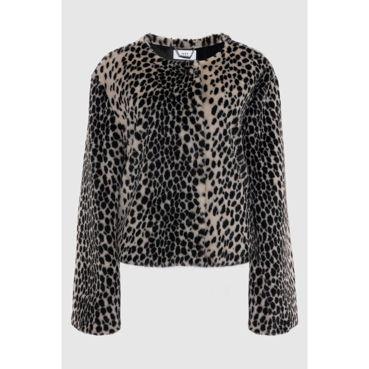Lucia Short Cheetah Print Faux Fur Jacket