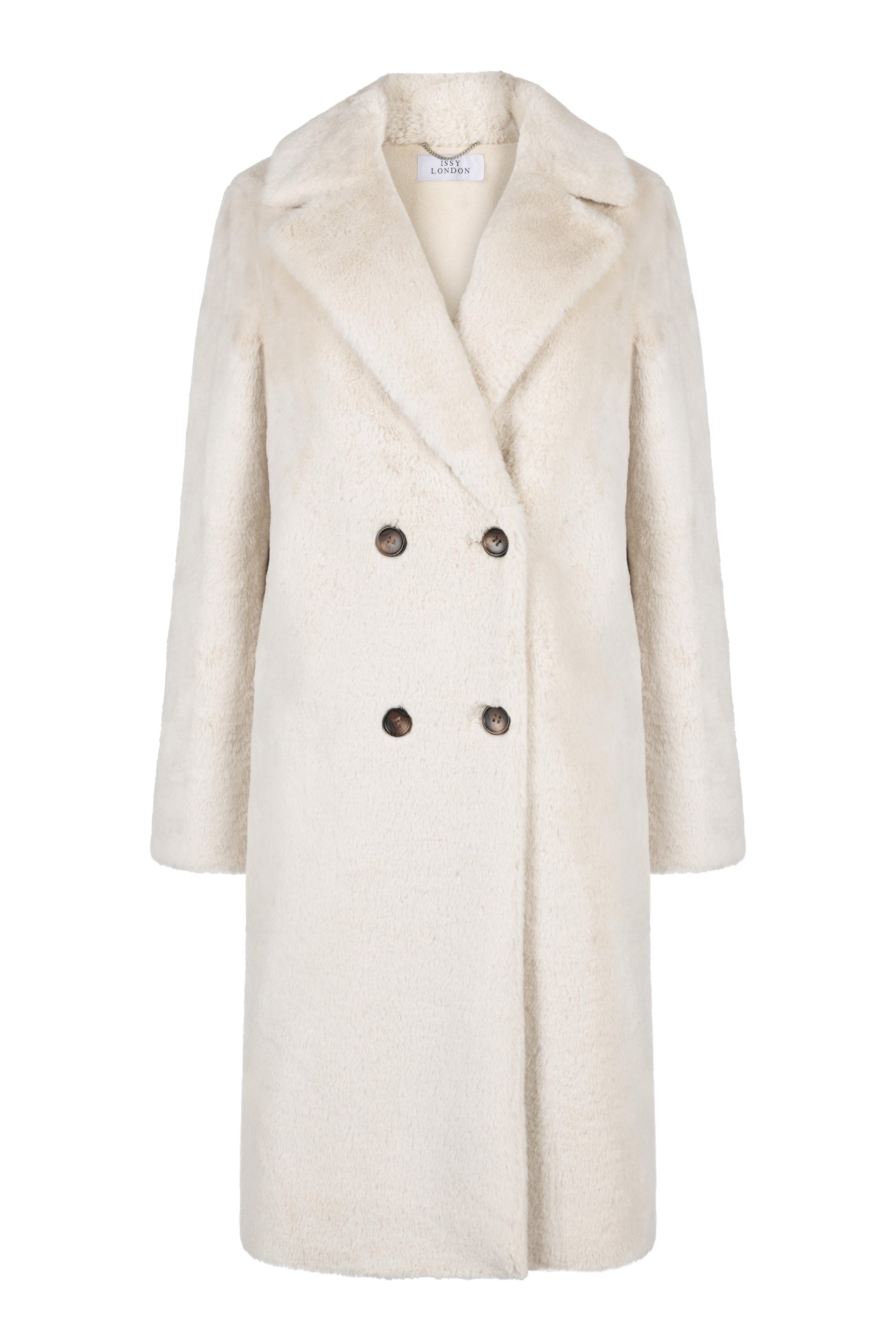 Rosie Statement Coat Vegan Faux Suede & Shearling Neutral