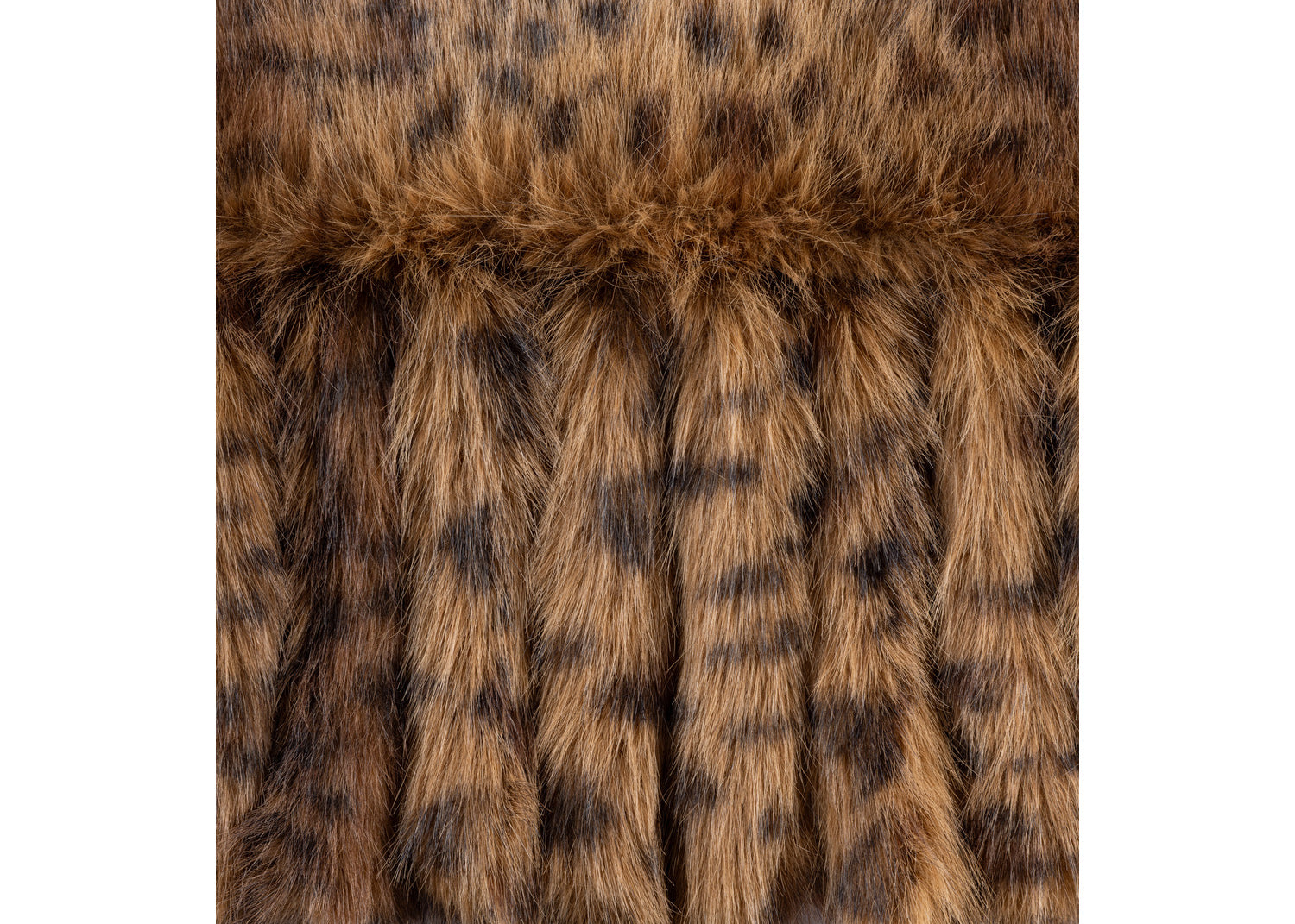 Simone Oversized Fringed Faux Fur Scarf  Leopard