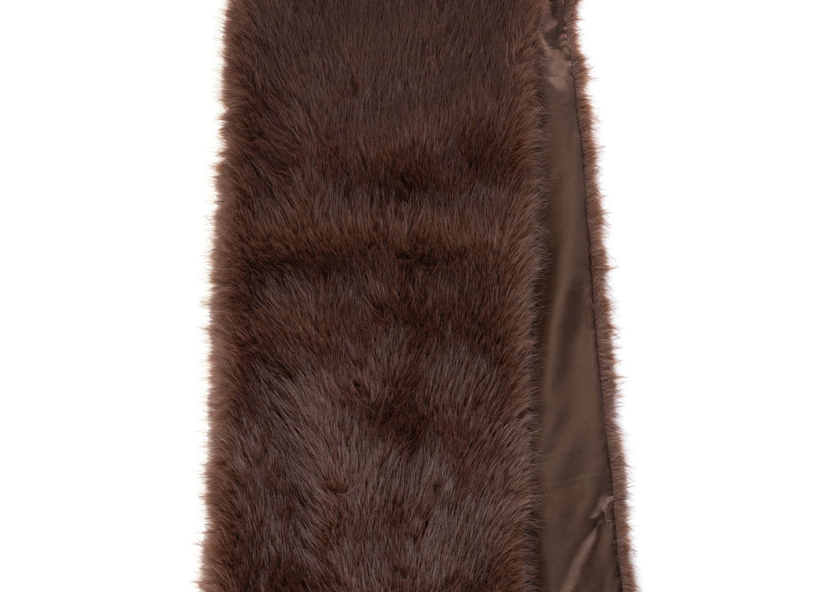 Angelina Luxe Vegan Faux Fur Stole Brown