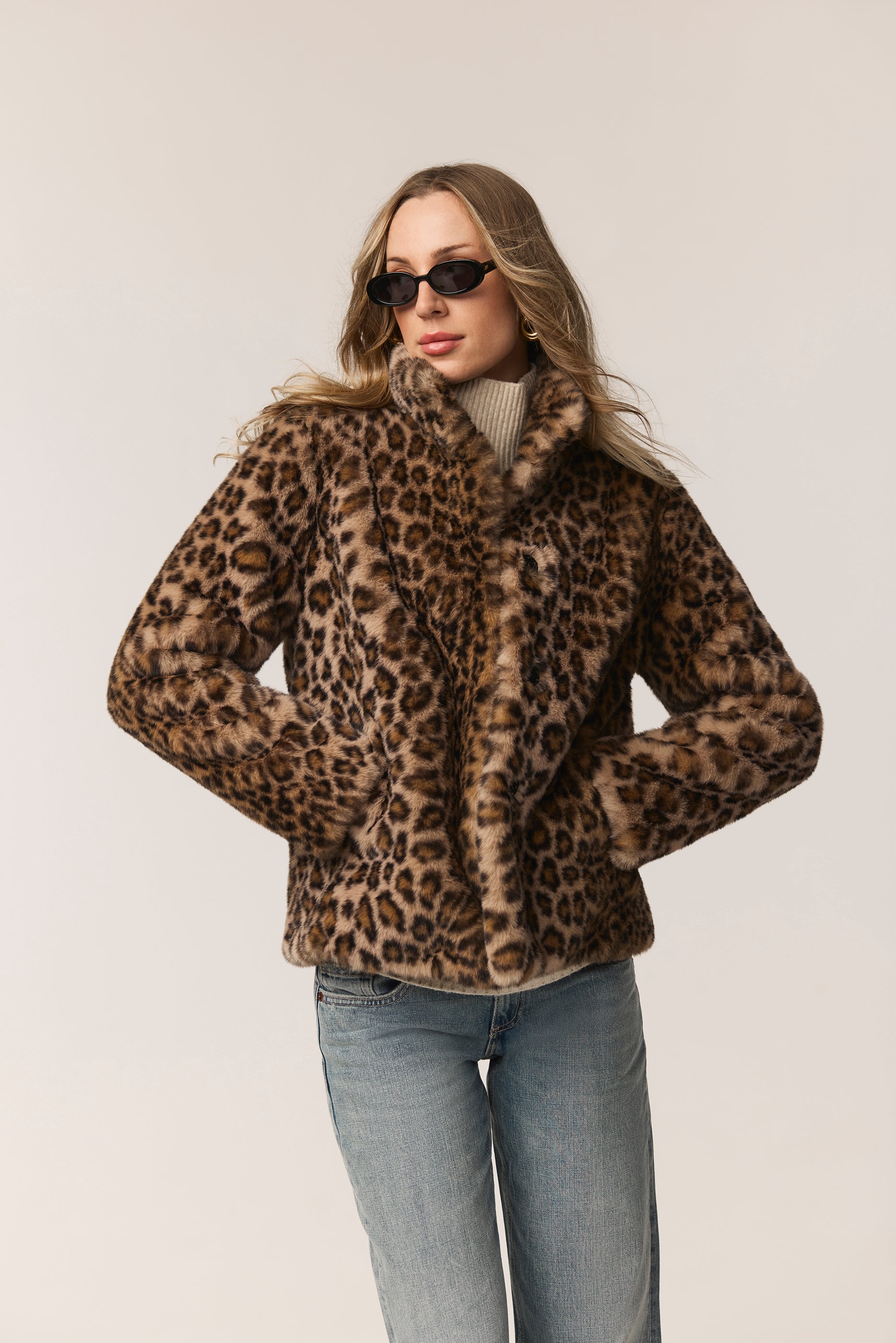 Claudia Luxe Leopard Faux Fur Jacket – Issy London