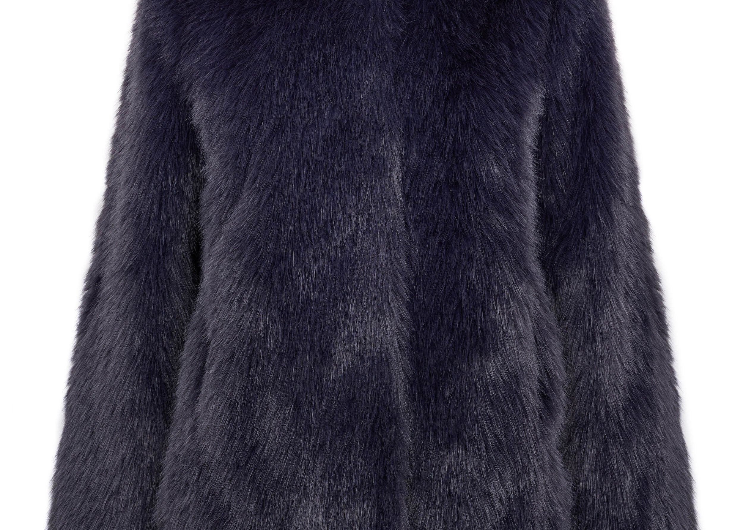 Halle Jacket Luxe Vegan Faux Fur Blue