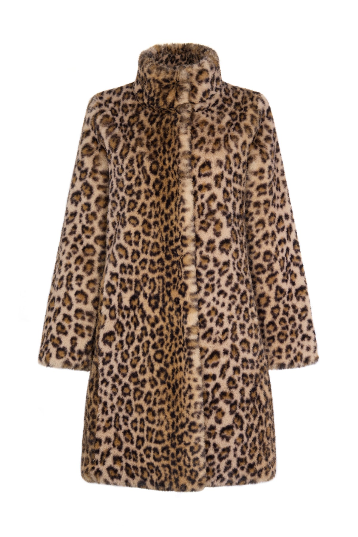 Millie Coat Luxe Faux Leopard Fur