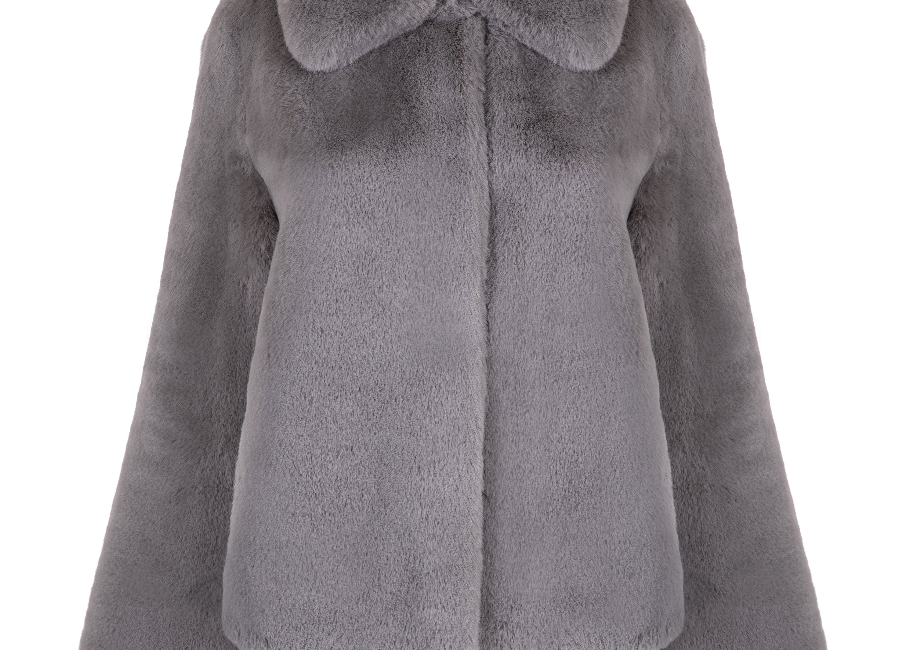 Christie Luxe Faux Fur Collar Jacket Dark Grey
