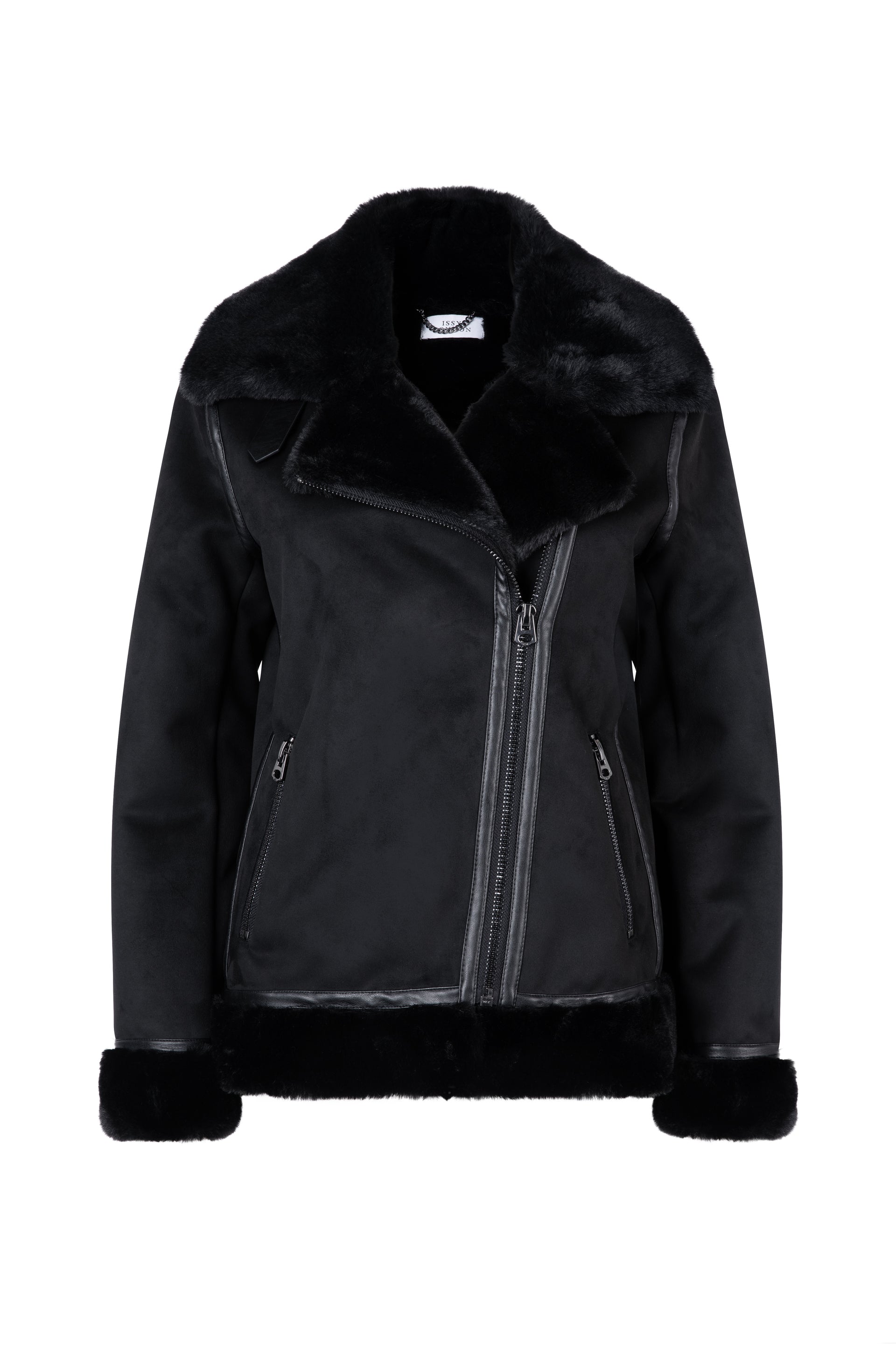 Kate Faux Shearling Biker Jacket
