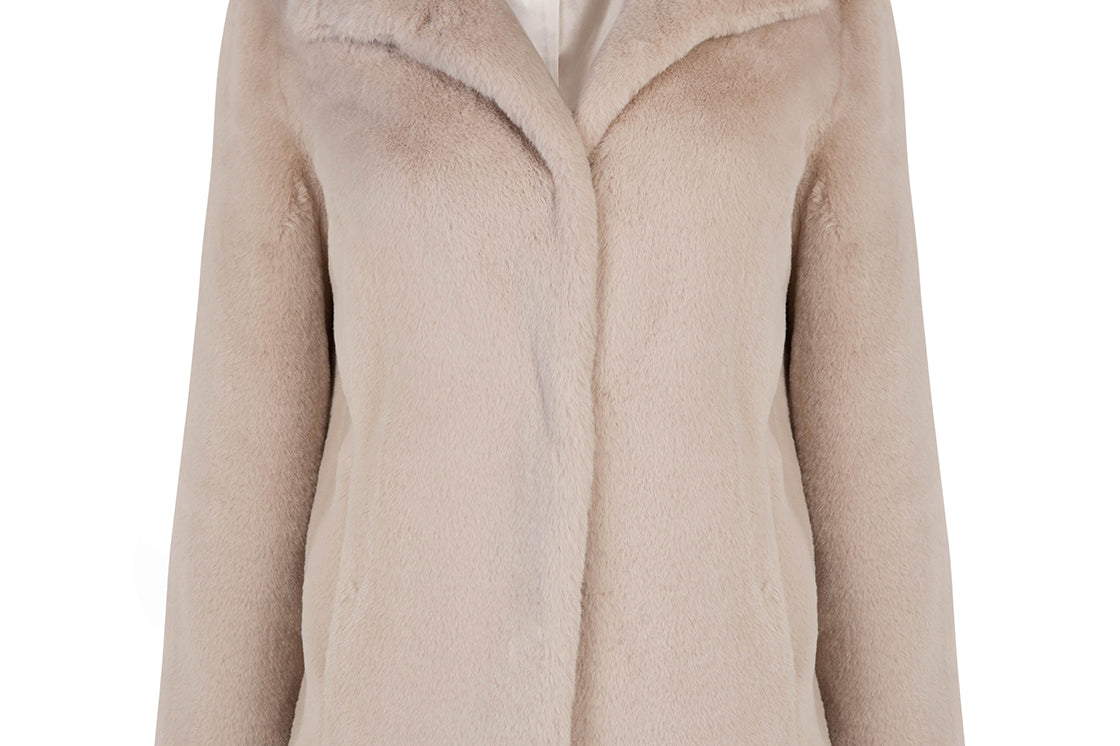 Christie Luxe Faux Fur Collar Jacket Dark Grey – Issy London