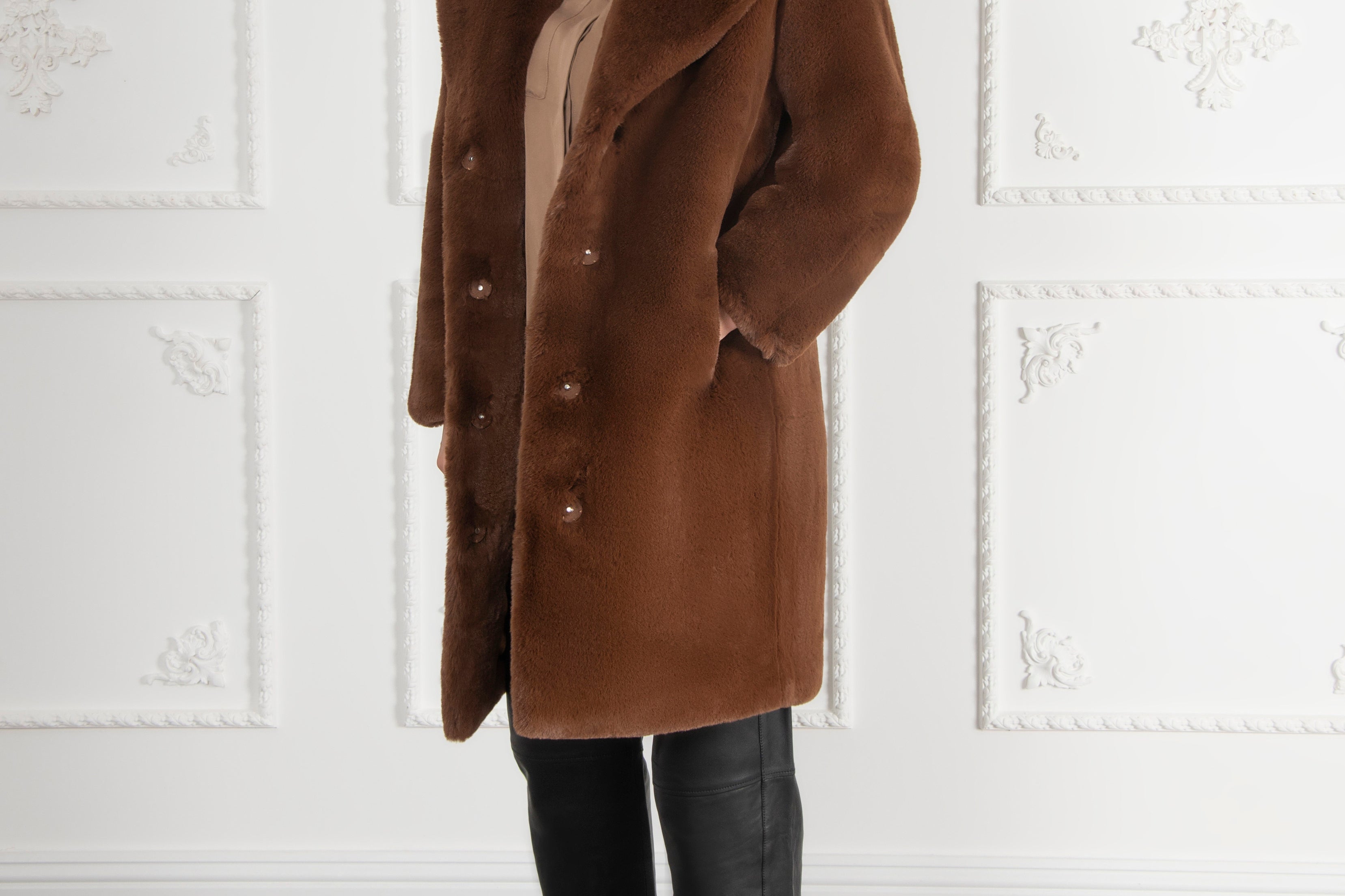 Christie Luxe Faux Fur Collar Jacket Dark Grey – Issy London