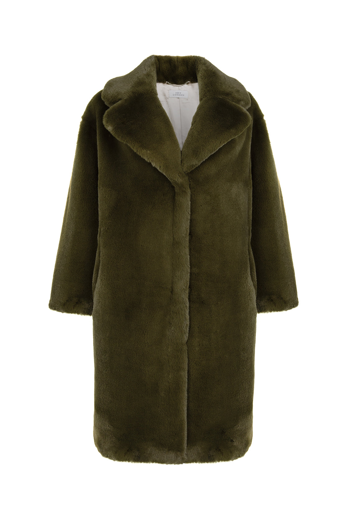 Olive green sale fur coat