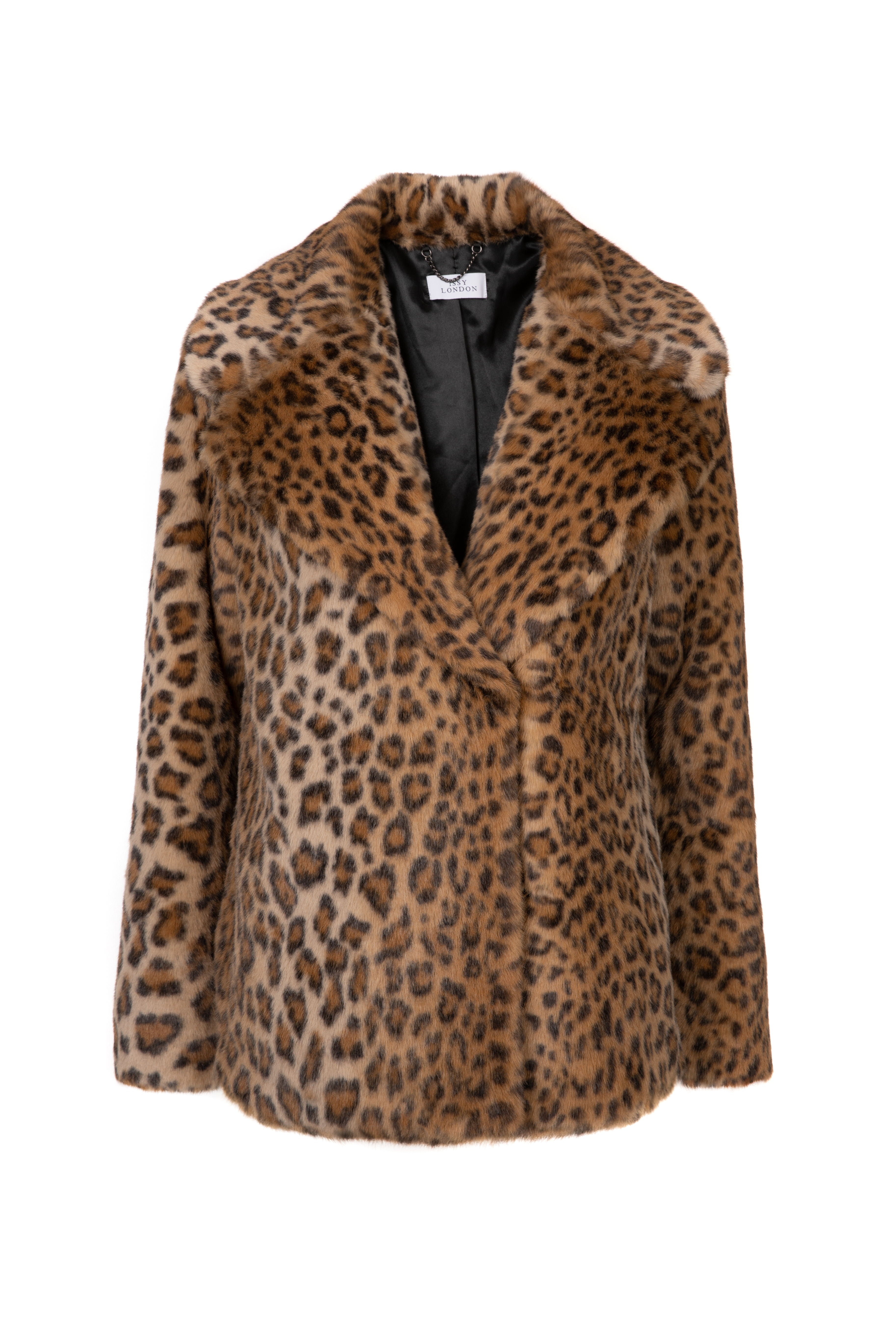 Lena Leopard Faux Fur Jacket