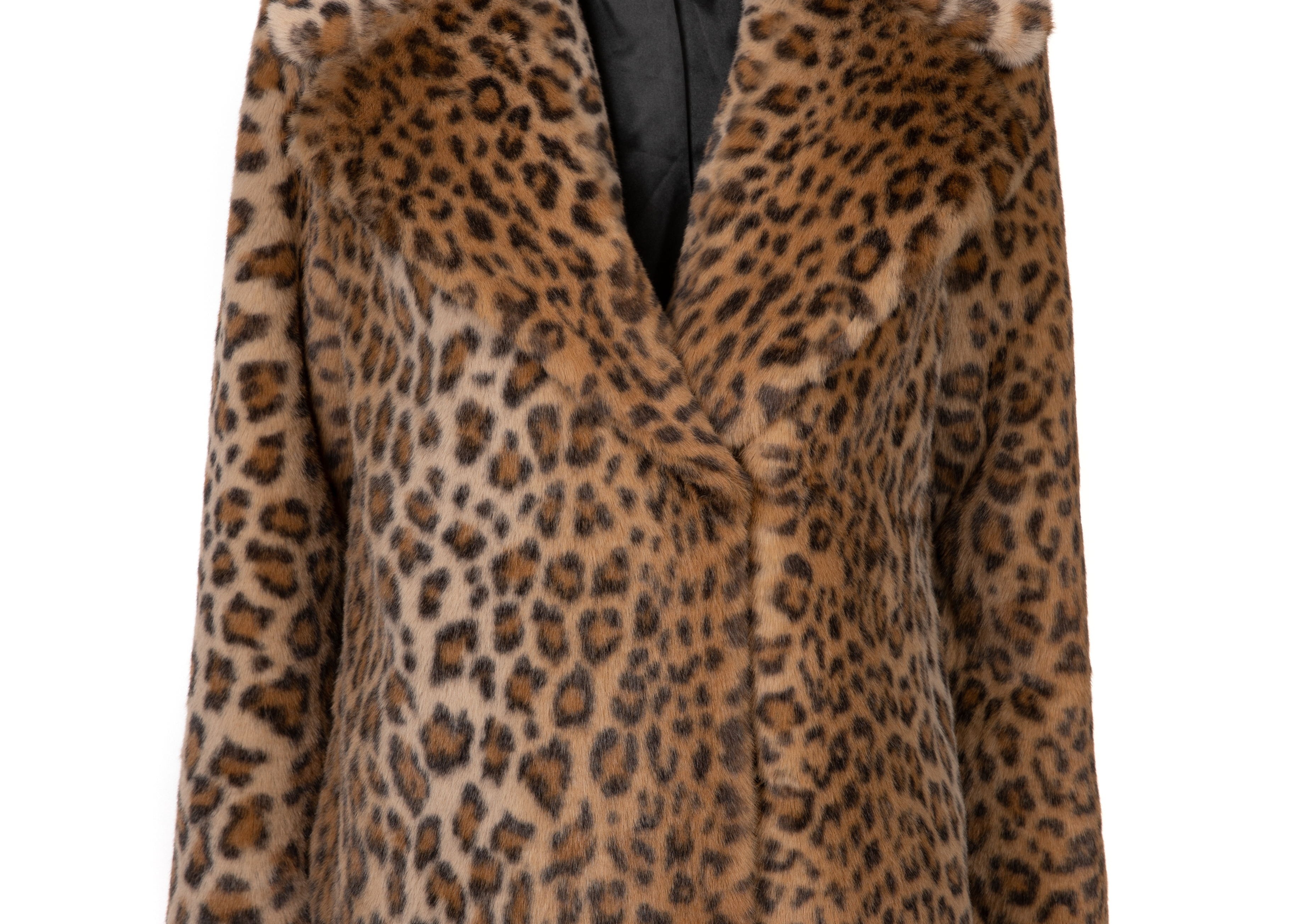 Lena Leopard Faux Fur Jacket