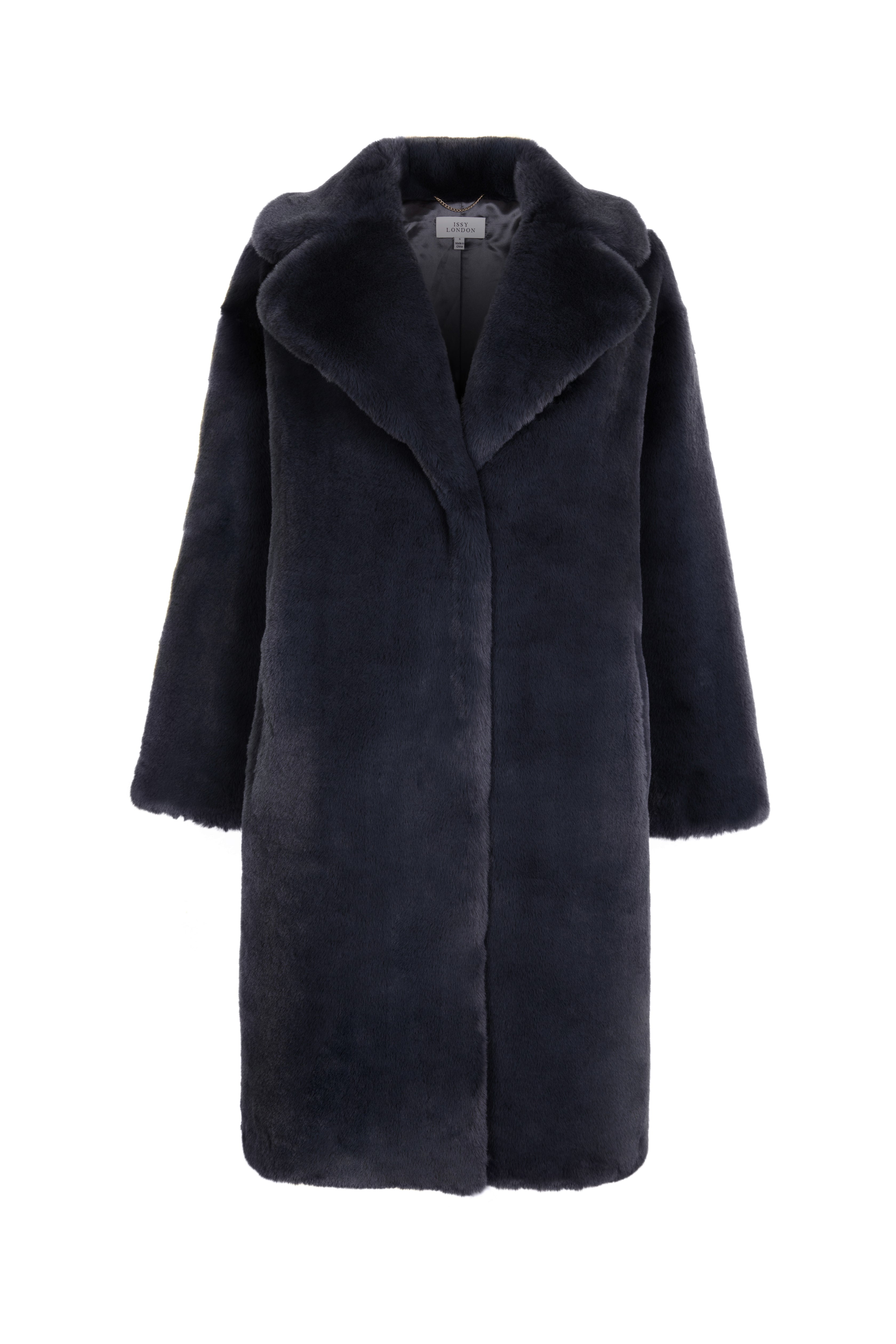 Hobbs navy fur on sale coat